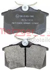 Комплект тормозных колодок, дисковый тормоз METZGER купить